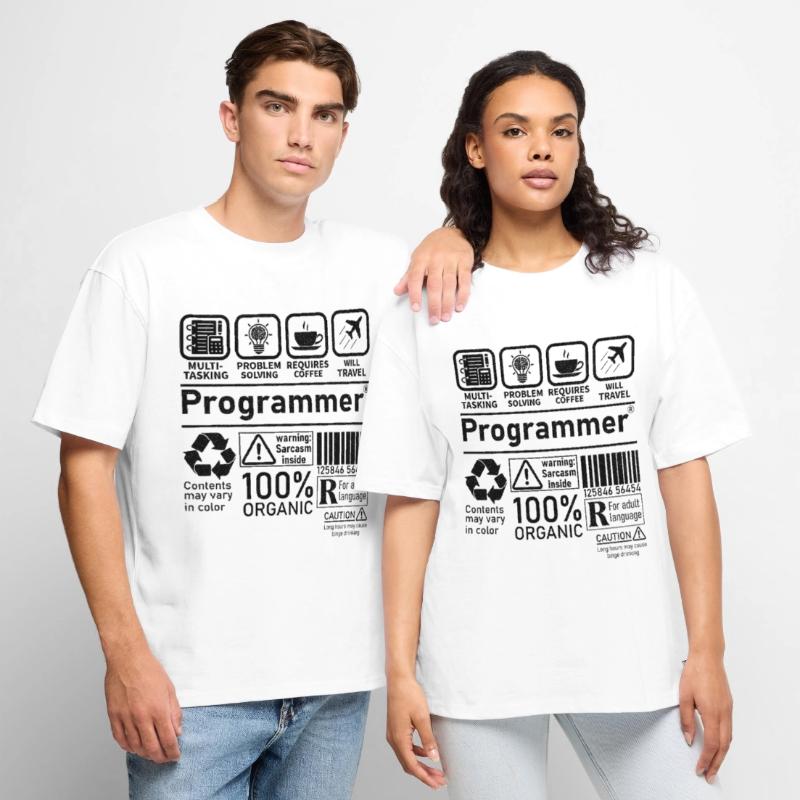 Programmer multi tasking problem solving requires Unisex Premium Oversized Bio T-Shirt