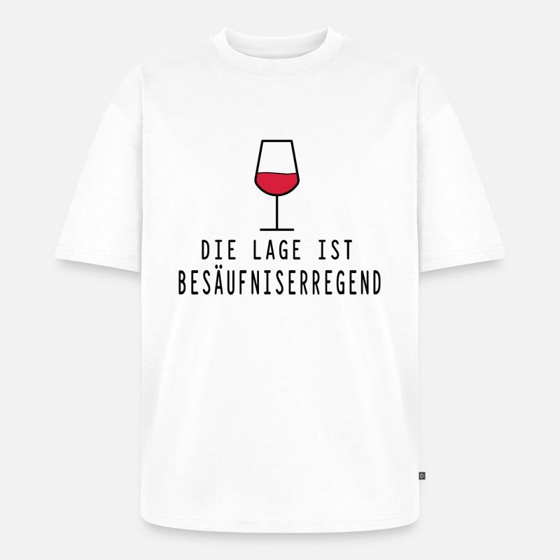 Lage besäufniserregend - Unisex Premium Oversized Bio T-Shirt - Weiß