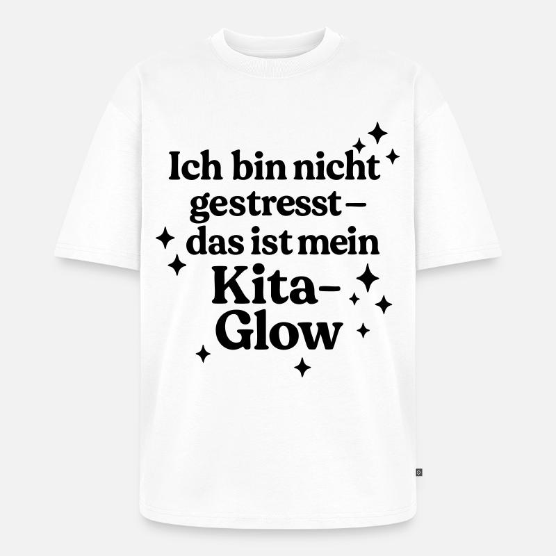 Ich bin nicht gestresst... - Unisex Premium Oversized Bio T-Shirt - Weiß