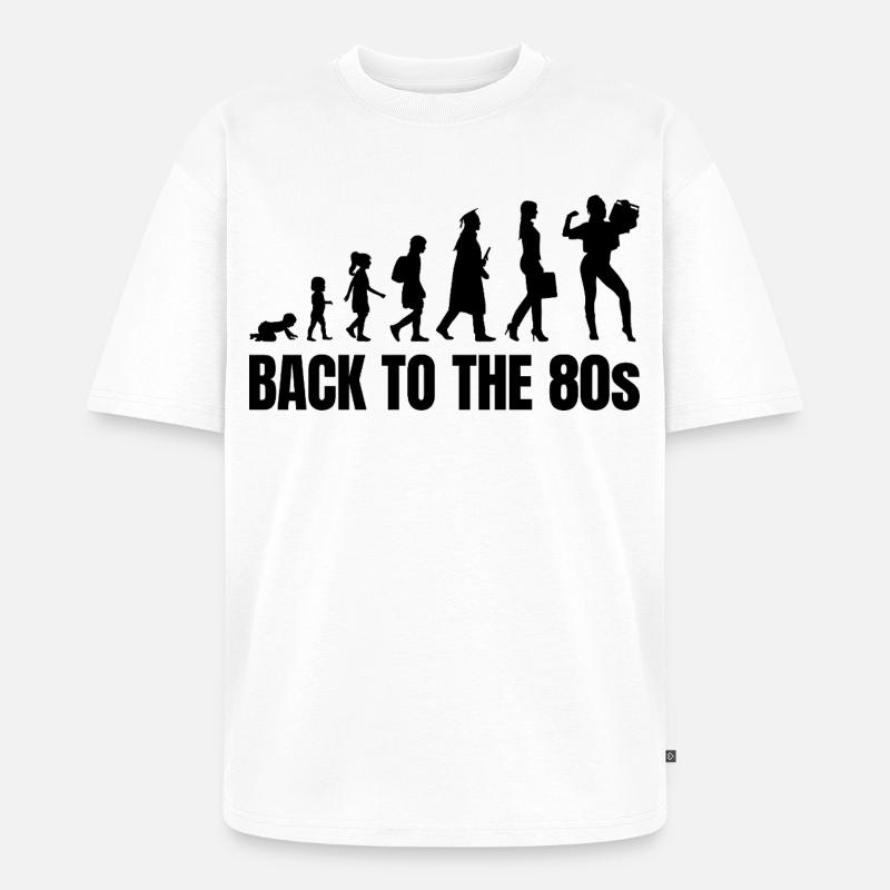80s Evolution - Unisex Premium Oversized Organic T-Shirt - white