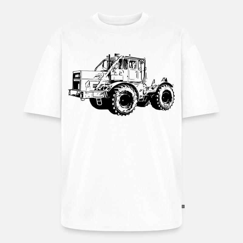 Kraftmaschine K700 Traktor - Unisex Premium Oversized Bio T-Shirt - Weiß