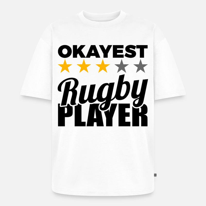 Rugby Player - Unisex Premium Oversized Organic T-Shirt - white