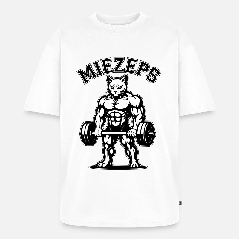 Kitty - Muscles endoloris - Chat - Dire - T-shirt Premium bio oversize Unisexe - blanc