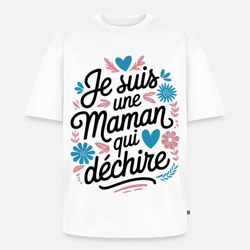 Ich bin eine Killer-Mutter - Unisex Premium Oversized Bio T-Shirt - Weiß