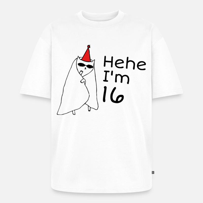 16-jähriges Jubiläum – 16-jähriges Jubiläumsgeschenk - Unisex Premium Oversized Bio T-Shirt - Weiß