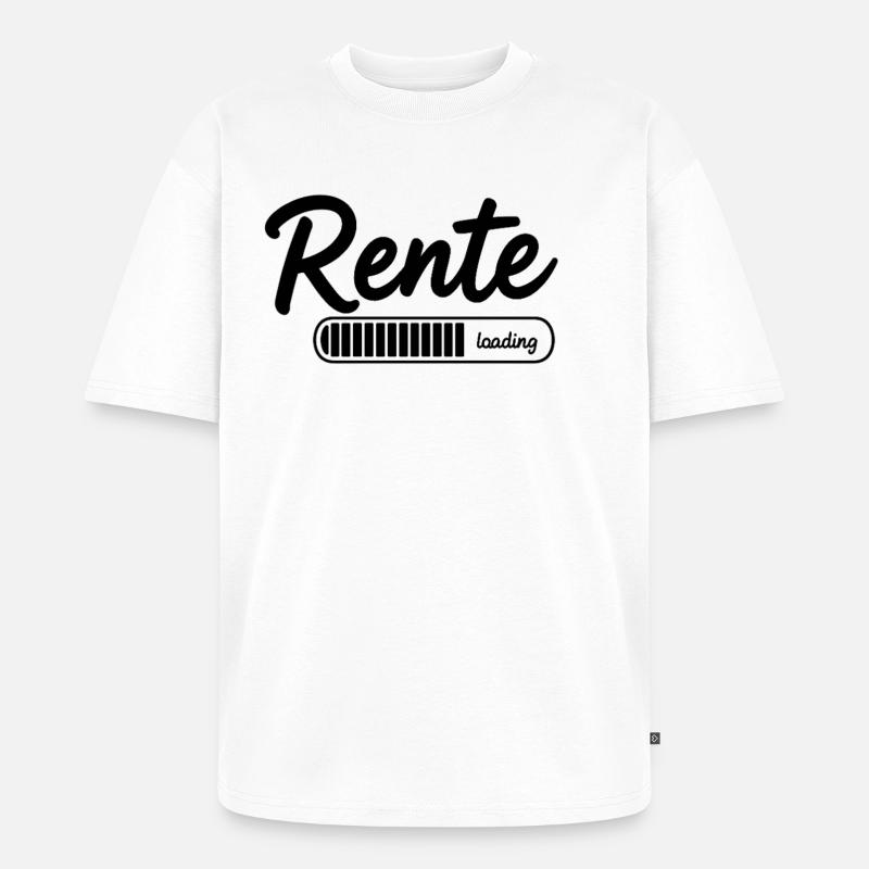 Rente 2026 loading Endlich Ruhestand - Unisex Premium Oversized Bio T-Shirt - Weiß