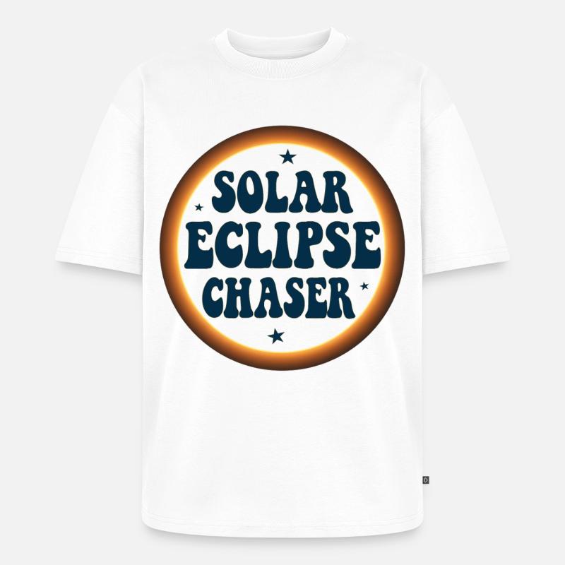 Solar eclipse chaser - Unisex Premium Oversized Bio T-Shirt - Weiß
