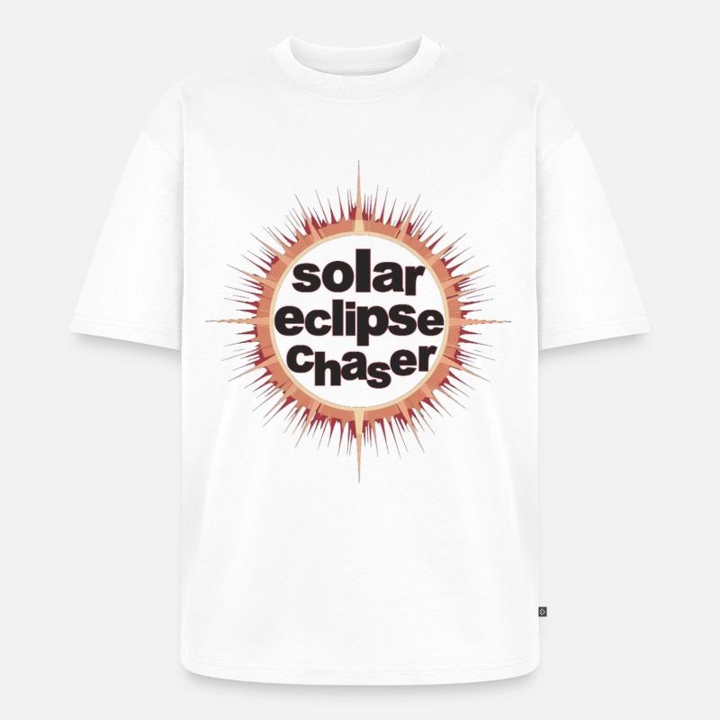 Solar eclipse chaser - Unisex Premium Oversized Bio T-Shirt - Weiß