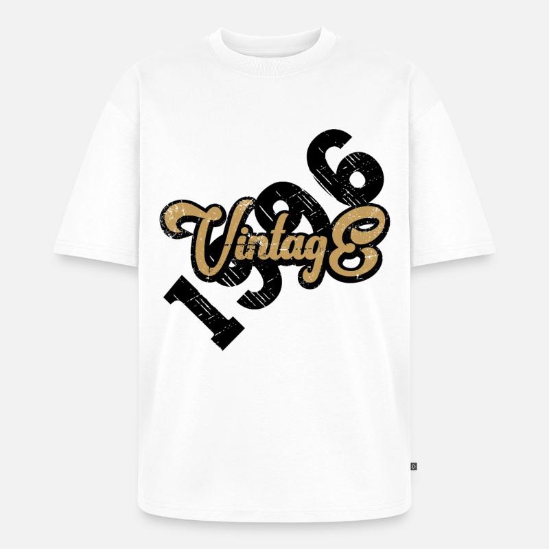 Vuosikerta 1996 - Premium unisex Oversized luomu-t-paita - valkoinen