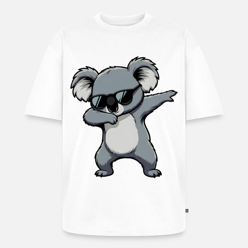 Dabbing Koala - Unisex Premium Oversized Bio T-Shirt - Weiß