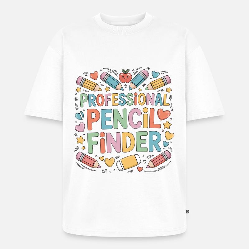Elementary Teacher Professional Pencil Educator - Unisex Premium Oversized Bio T-Shirt - Weiß