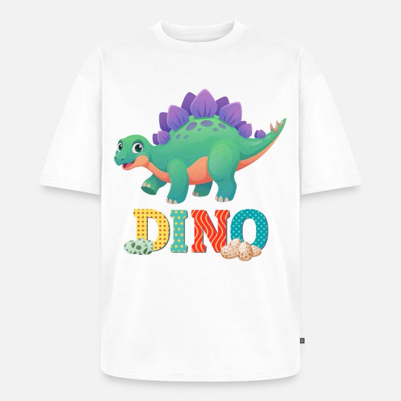 Dino - Unisex Premium Oversized Bio T-Shirt - Weiß