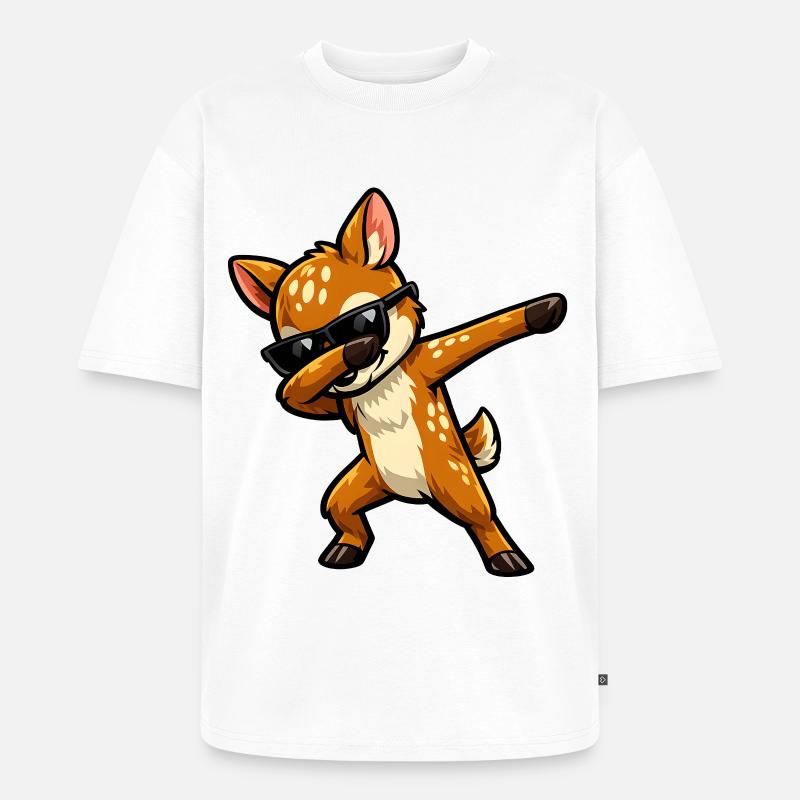 Dab du faon - T-shirt Premium bio oversize Unisexe - blanc