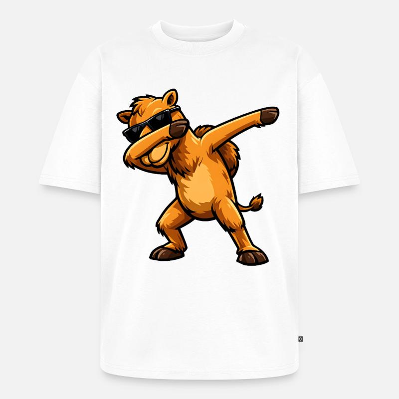 Dabbing Kamel - Unisex Premium Oversized Bio T-Shirt - Weiß