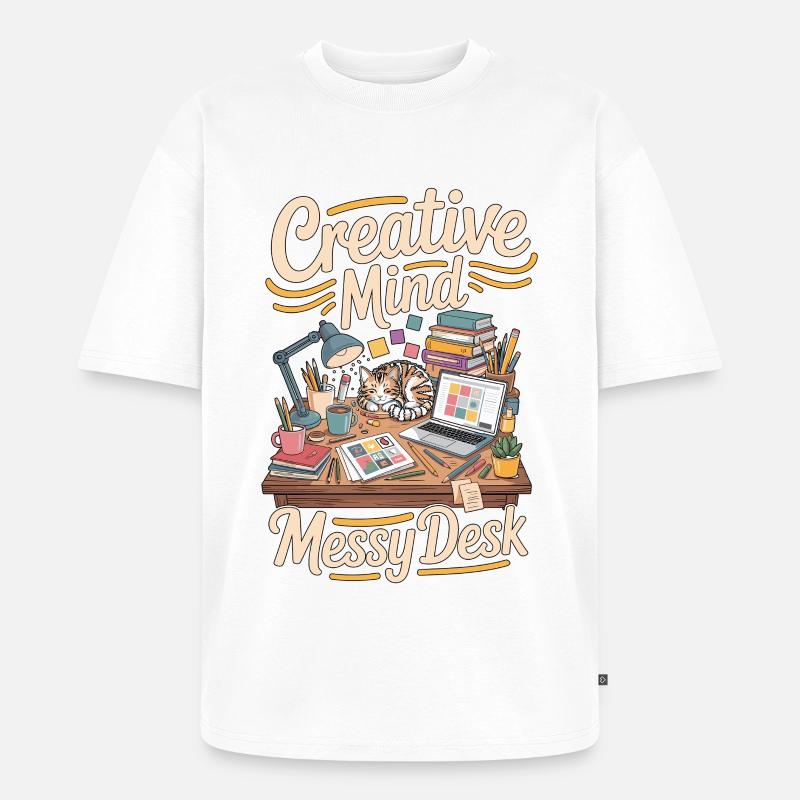 Graphic Designer Creative Mind Visual Designer - Unisex Premium Oversized Bio T-Shirt - Weiß