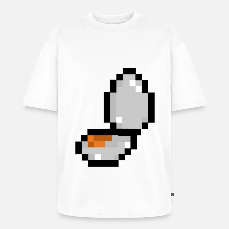 pixel egg - Unisex Premium Oversized Organic T-Shirt - white