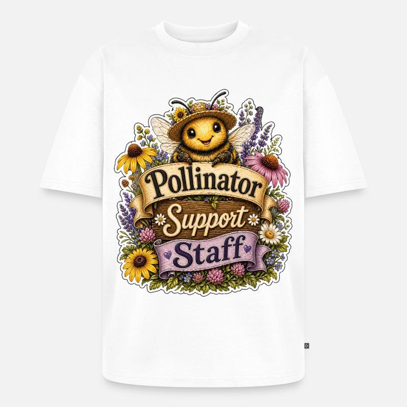 Pollinator Support Staff - Unisex Premium Oversized Bio T-Shirt - Weiß