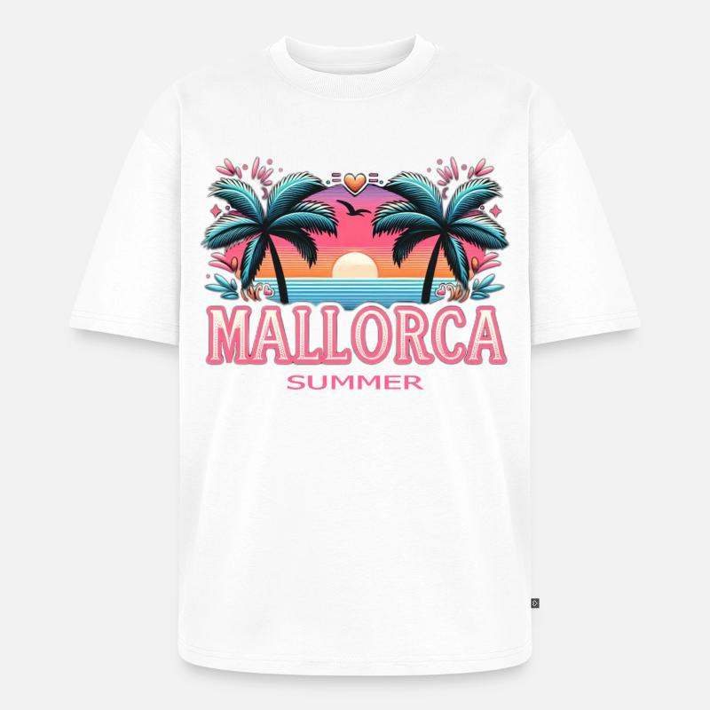 Majorque - T-shirt Premium bio oversize Unisexe - blanc