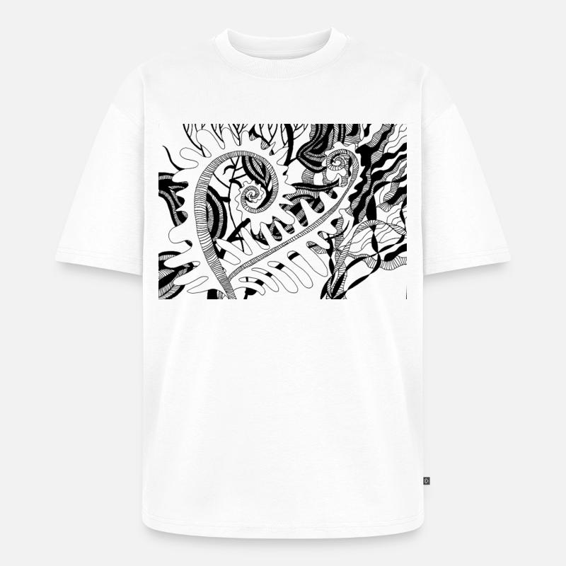 farn - Unisex Premium Oversized Bio T-Shirt - Weiß