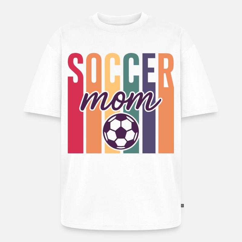 Fußball Mutter - Unisex Premium Oversized Bio T-Shirt - Weiß
