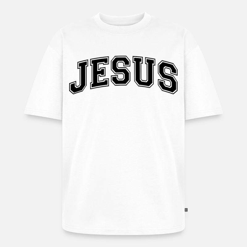 Jesus | Liebe | Glaube | Geschenk - Unisex Premium Oversized Bio T-Shirt - Weiß