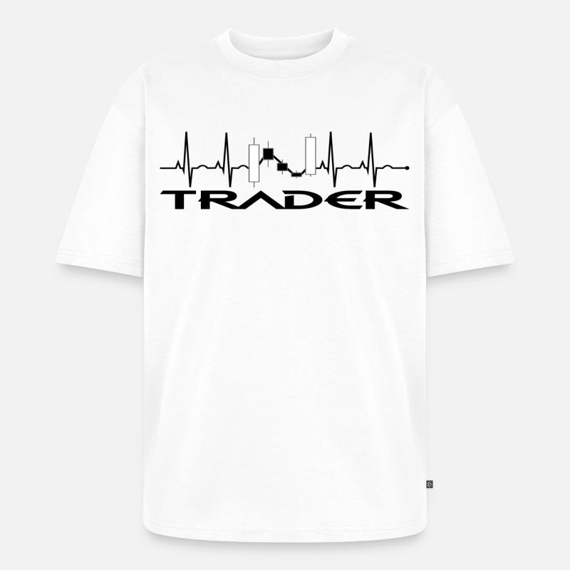 Trader - T-shirt Premium bio oversize Unisexe - blanc