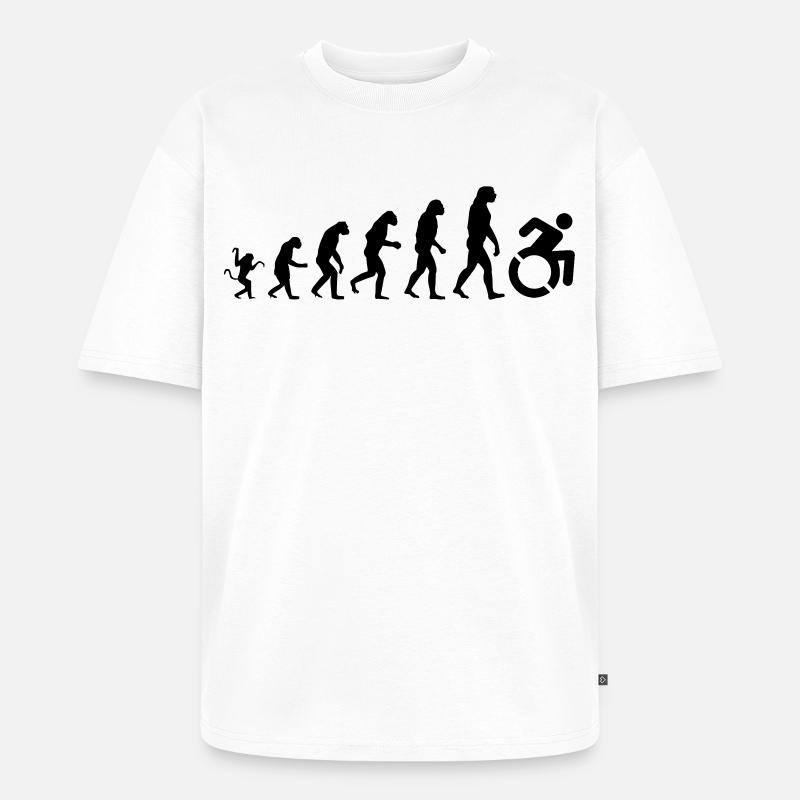 Évolution des fauteuils roulants * - T-shirt Premium bio oversize Unisexe - blanc