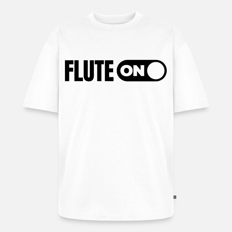Turn on the flute - Unisex Premium Oversized Organic T-Shirt - white