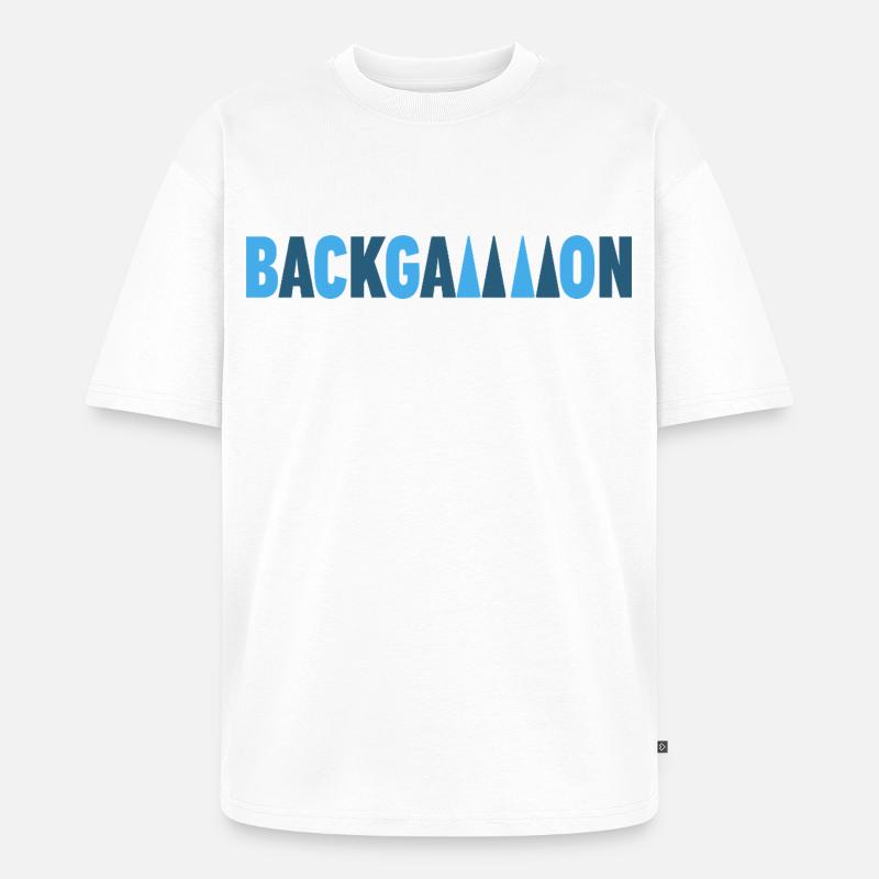 Backgammon - Unisex Premium Oversized Bio T-Shirt - Weiß