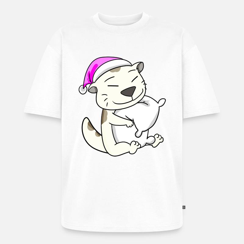 Chat race devon rex - T-shirt Premium bio oversize Unisexe - blanc