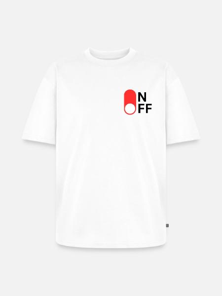 ON/OFF mode - Unisex Premium Oversized Organic T-Shirt - white