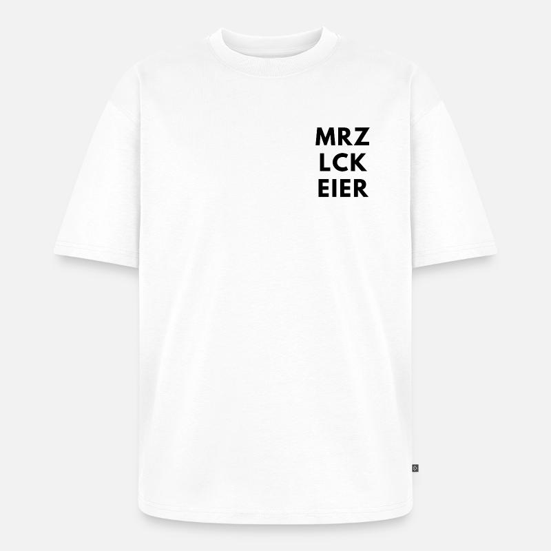 MRZ_LCK_EIER - Unisex Premium Oversized Bio T-Shirt - Weiß