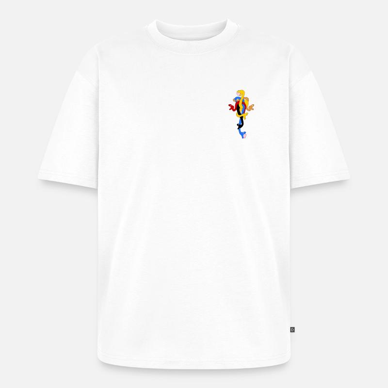 Schlangenbogen in stilisierten Farben - Unisex Premium Oversized Bio T-Shirt - Weiß