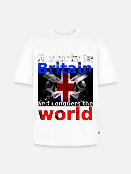 Britain - Unisex Premium Oversized Organic T-Shirt - white