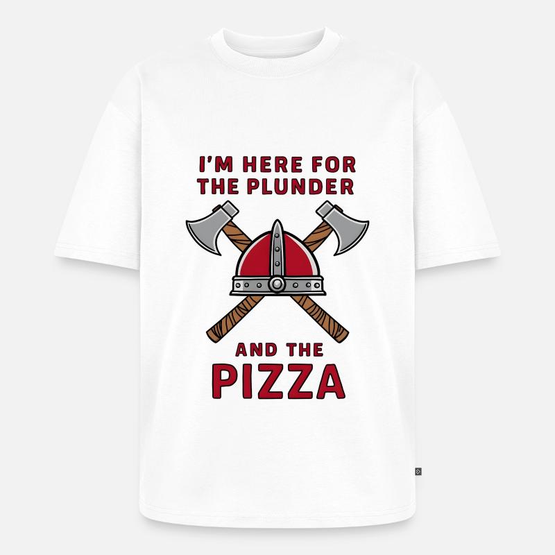 Viking Plunder - Unisex Premium Oversized Bio T-Shirt - Weiß