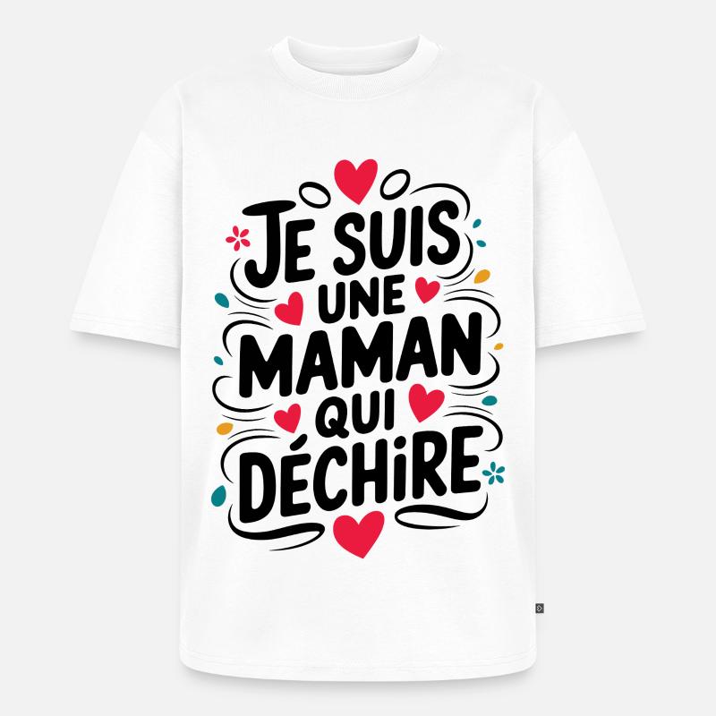 Ich bin eine Killer-Mutter - Unisex Premium Oversized Bio T-Shirt - Weiß