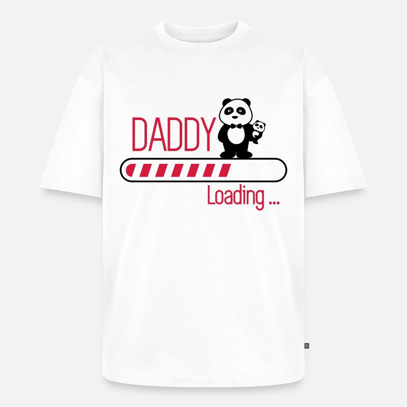 daddy loading - Unisex Premium Oversized Bio T-Shirt - Weiß