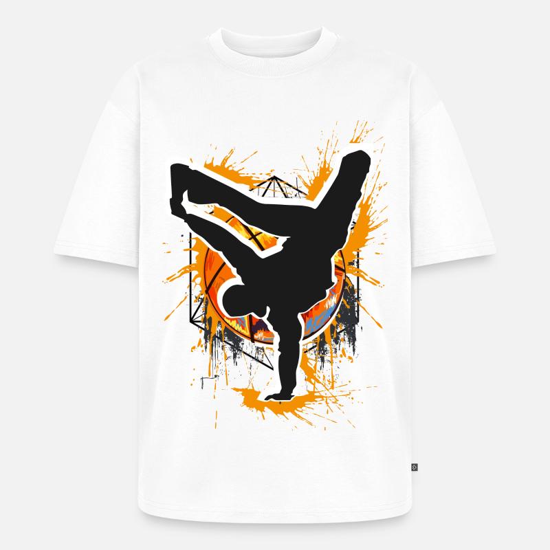 Breakdance - Breakdancer - Breakdancing - Bboy - Unisex Premium Oversized Bio T-Shirt - Weiß