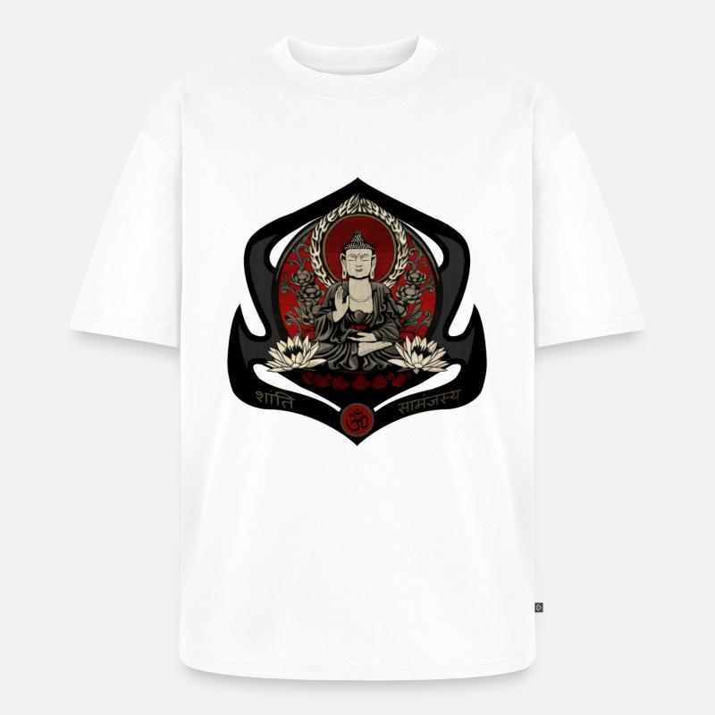 Siddharta Gautama Buddha - Unisex Premium Oversized Bio T-Shirt - Weiß