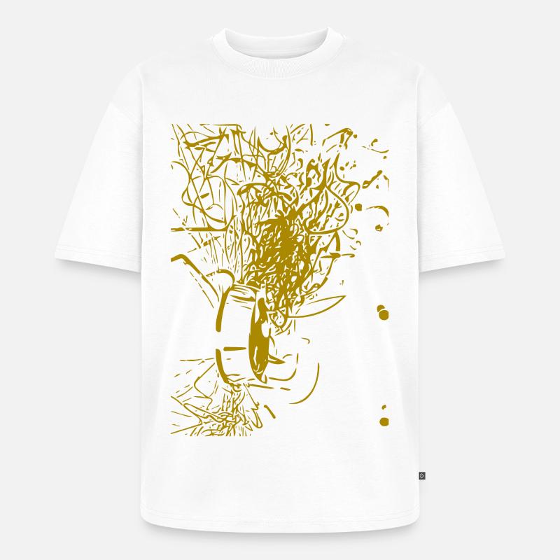 Conception abstraite - T-shirt Premium bio oversize Unisexe - blanc
