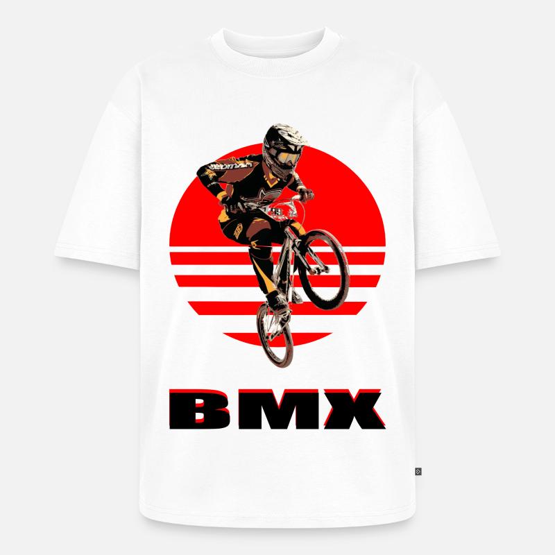 Vélo BMX - T-shirt Premium bio oversize Unisexe - blanc