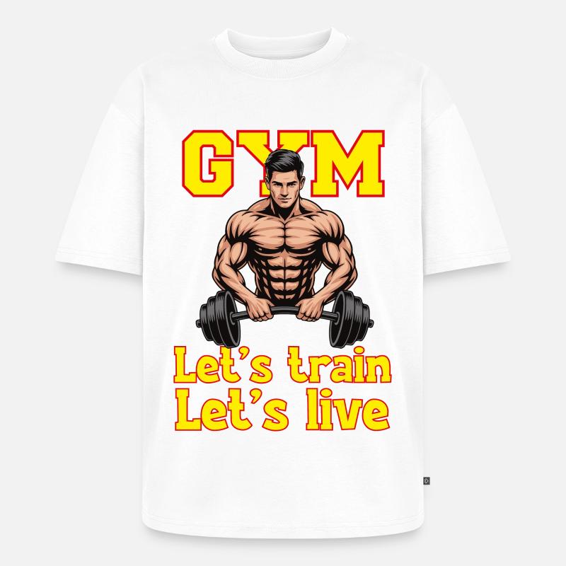 Lets_train - Unisex Premium Oversized Bio T-Shirt - Weiß