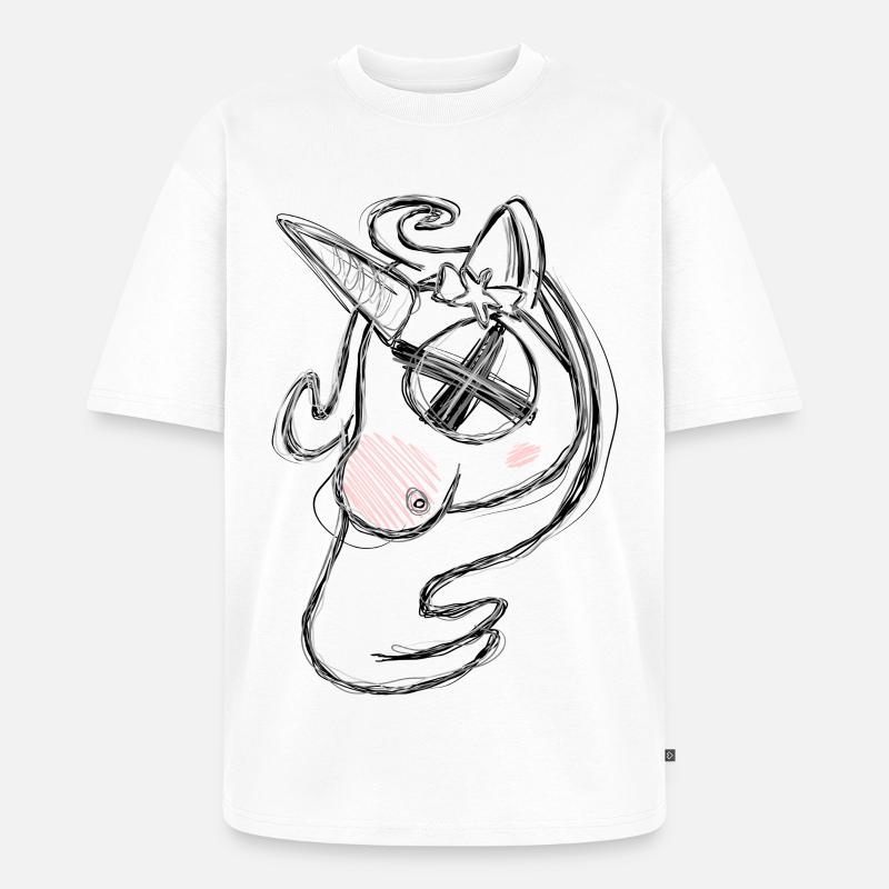 Totes Uni Grau - Unisex Premium Oversized Bio T-Shirt - Weiß