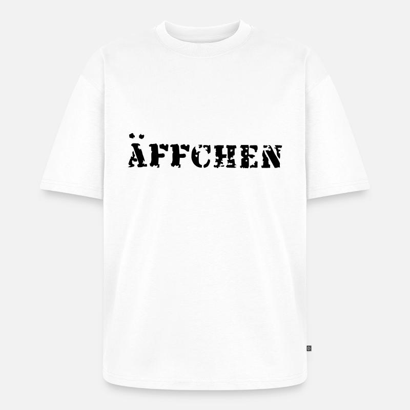 äffchen - Unisex Premium Oversized Bio T-Shirt - Weiß