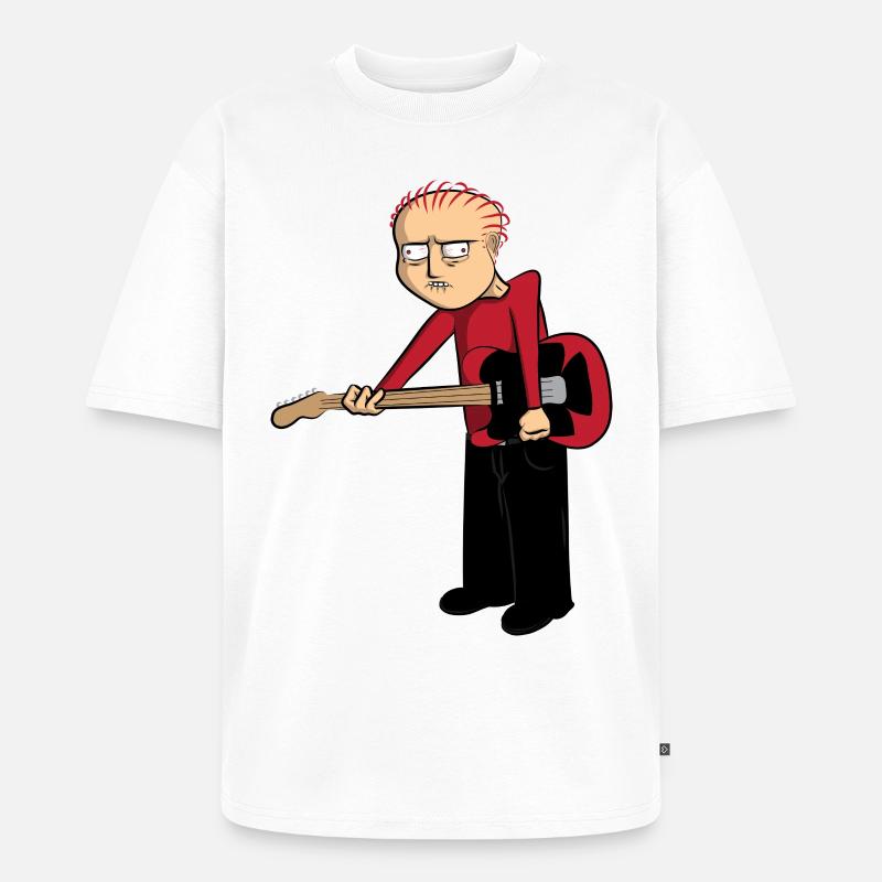 Guitar Dude - Unisex Premium Oversized Bio T-Shirt - Weiß