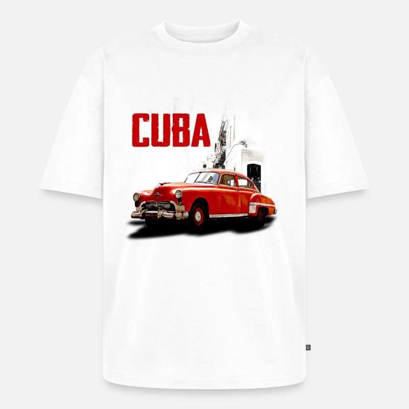 cubancar - Unisex Premium Oversized Bio T-Shirt - Weiß