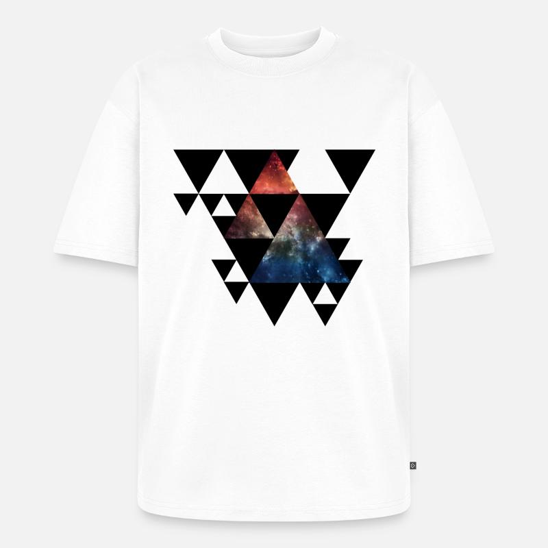 Triangles - Unisex Premium Oversized Bio T-Shirt - Weiß