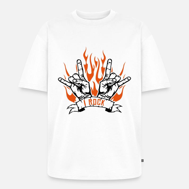 I rock - Unisex Premium Oversized Bio T-Shirt - Weiß