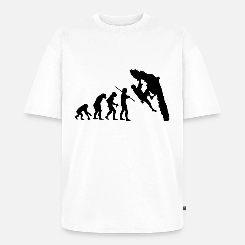 Boulder Evolution - Unisex Premium Oversized Bio T-Shirt - Weiß