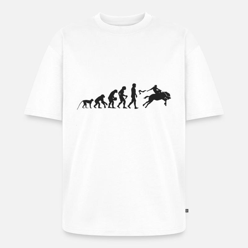 Evolution Rodeo - Unisex Premium Oversized Organic T-Shirt - white